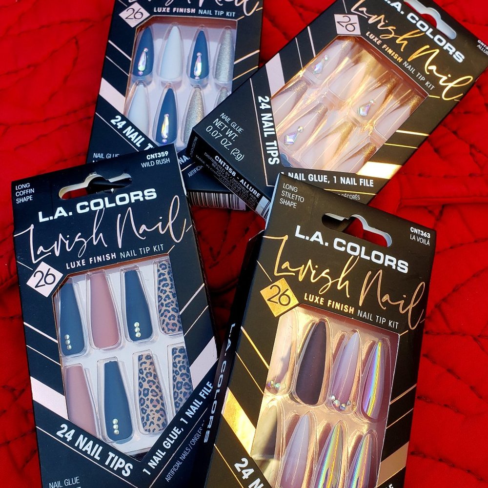 L.A. Colors Lavish Nail Luxury Nail Tip Kit NWT